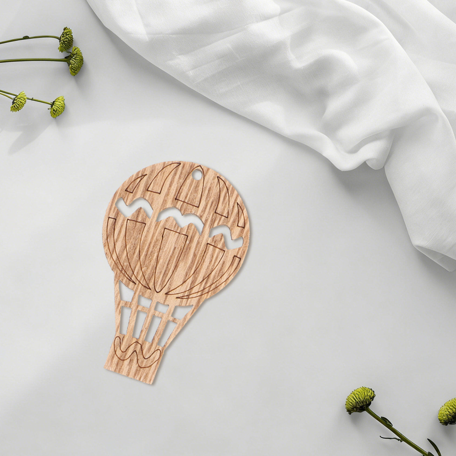 Art And Craft For Nursery - 10 Adet Ahşap Sıcak Hava Balonu