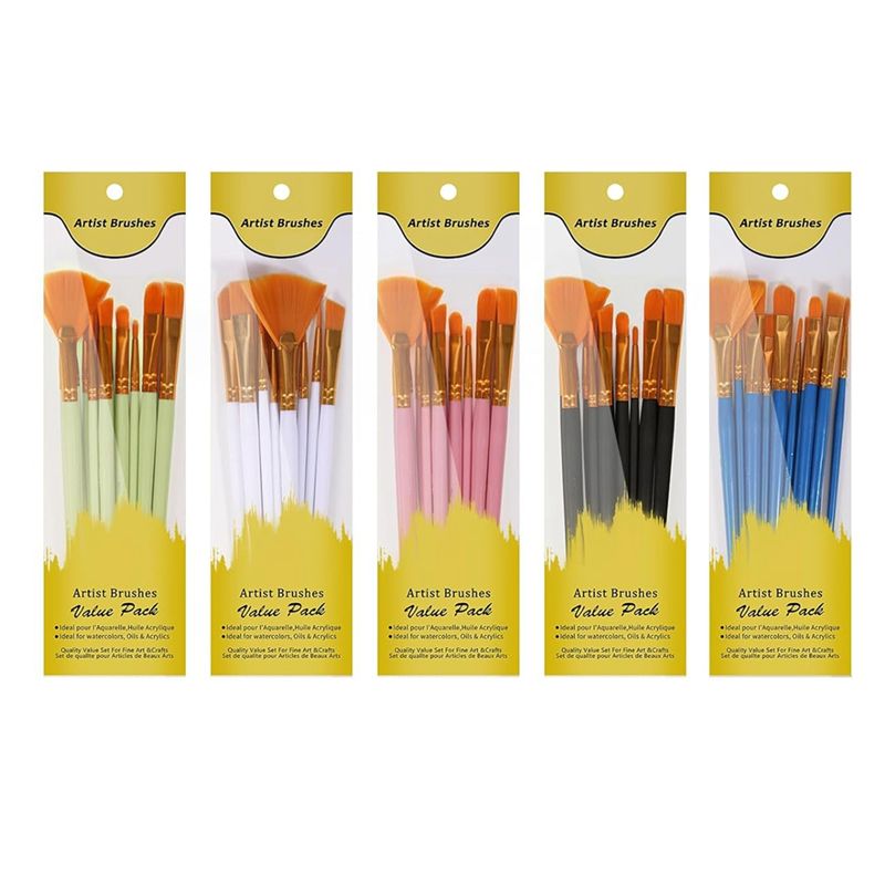 Gouache Paint Set - M12K-Akrilik Boya Fırçası Seti, 5 Paket/60