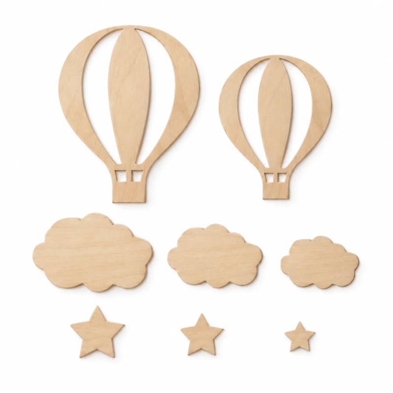 13 Parça Ahşap Sıcak Hava Balo - Art And Craft For Nursery incelemesi ve fiyatı
